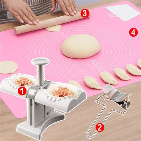 Household Double Head Automatic Dumpling Maker Mould Unwann