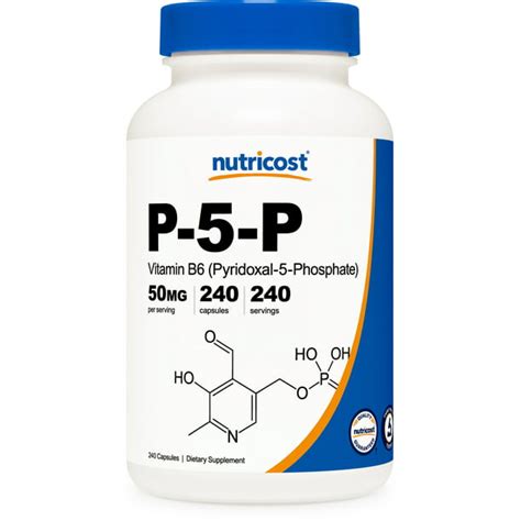 Nutricost P5p Vitamin B6 Supplement 50mg 240 Capsules Pyridoxal 5