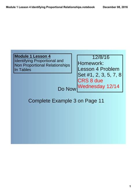 Module Lesson Identifying Proportional Relationships Pdf