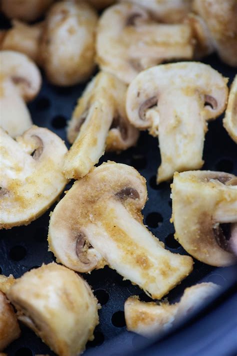 Easy Garlic Butter Air Fryer Mushrooms Airfried