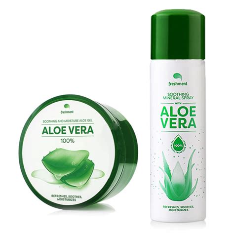 Freshment Soothing And Moisture Aloe Gel แถมฟรี Freshment Soothing Mineral Spray Shopee Thailand