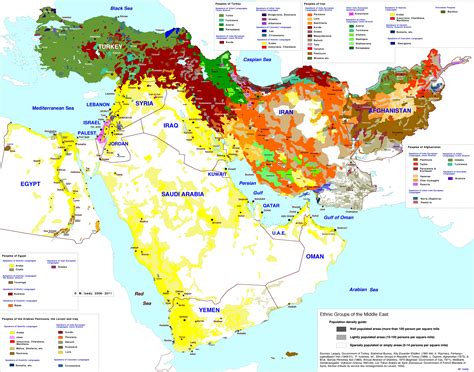 Map of Ethnic Groups in the Middle East [7290 × 5726] : MapPorn