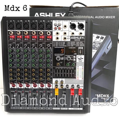 Jual Mixer Audio Ashley Mdx6 Usb Bluetooth Original Mixing Mdx 6