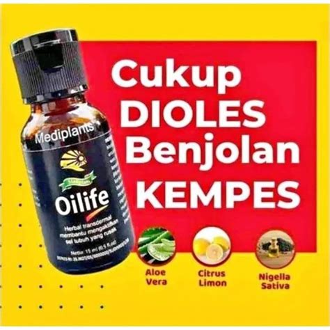 Jual Minyak Herbal OILIFE Benjolan Lipoma Original Shopee Indonesia