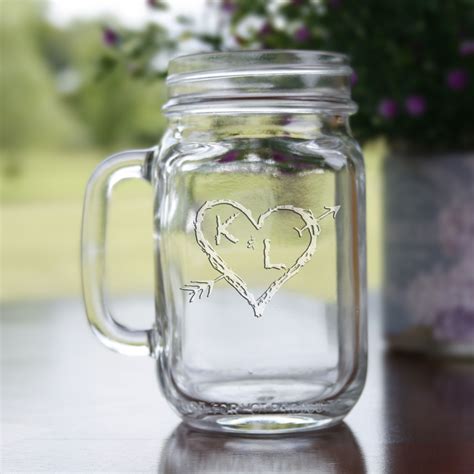 Our Engraved Mason Jar Glass Is The Perfect Wedding Gift For The Bride