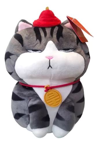 Peluche De Gato Emperador Con Sombrerito Rojo Cm Meses Sin Intereses