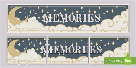 Celestial Themed Memories Display Banner Teacher Made