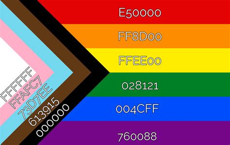 Official Pride Colors Exact Color Codes For Pride Flags