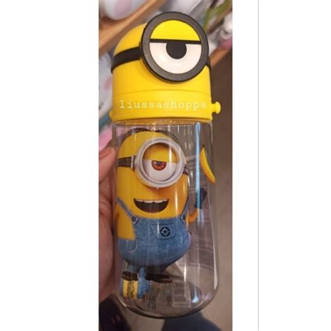 Jual Botol Miniso Minions Collection Plastic Water Bottle With Straw