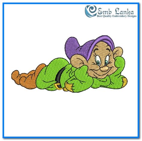 Disney Dopey Dwarf Cartoon 4 Embroidery Design Emblanka