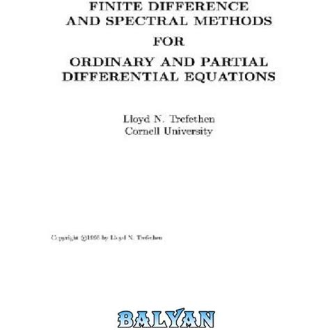 خرید و قیمت دانلود کتاب Finite Difference And Spectral Methods For