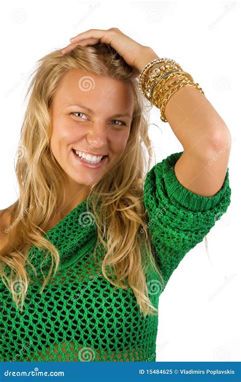 Cute Happy Woman Stock Image Image Of Glamorous Lady 15484625