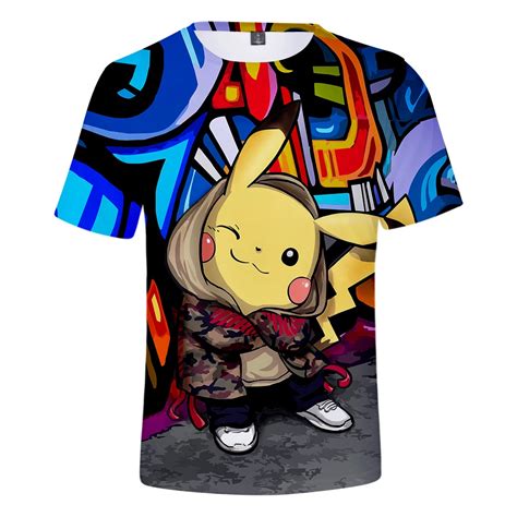 Pokemon Go Pikachu D T Shirt Men Women Fashion Anime T Shirt Summer