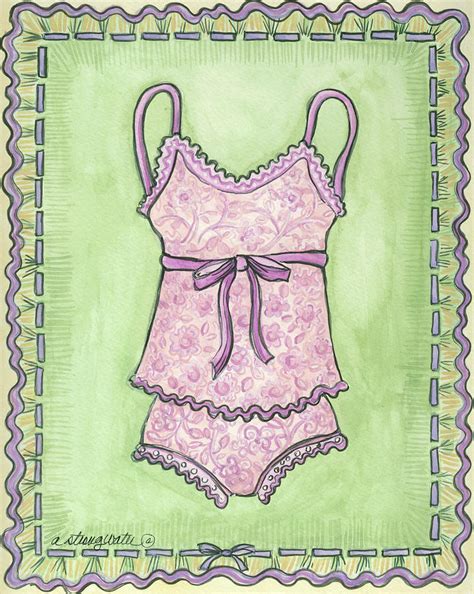 Lingerie Pink Cami Set Painting By Andrea Strongwater Pixels