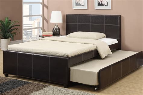 Twin or Full Platform Bed with Trundle, Espresso Finish F9214 | Casye ...