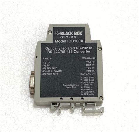 Black Box Corp Icd100a Interface Converter Rs 232 To Rs 422rs 485 Ebay