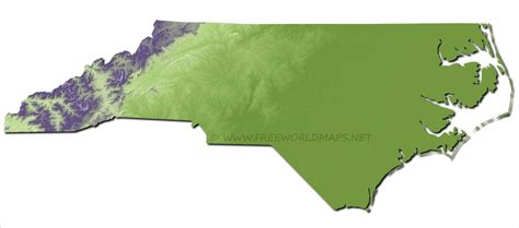 North Carolina Relief Map