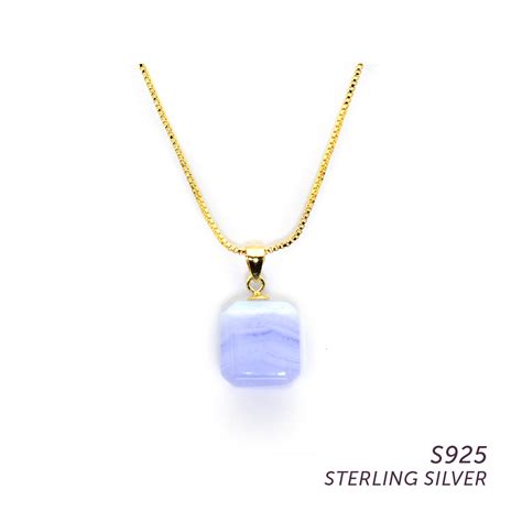 S Blue Lace Agate Pendant For Clarity And Divine Guidance