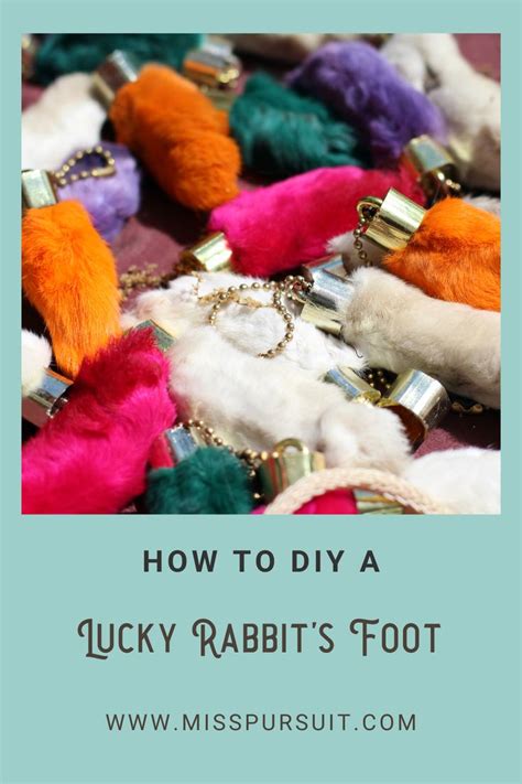 How To Diy A Lucky Rabbits Foot Rabbits Foot Lucky Rabbit Bunny Paws