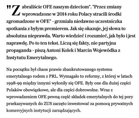 Reforma Ofe Historia Prawdziwa Dr Antoni Kolek Oraz Dr Marcin