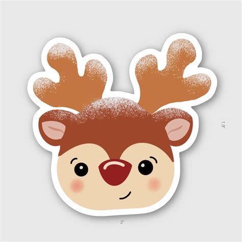 Reindeer Stickers Waterproof Christmas Decal Reindeer Etsy