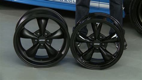 Mustang Bullitt Deep Dish Wheels Solid Black And Solid Matte Black