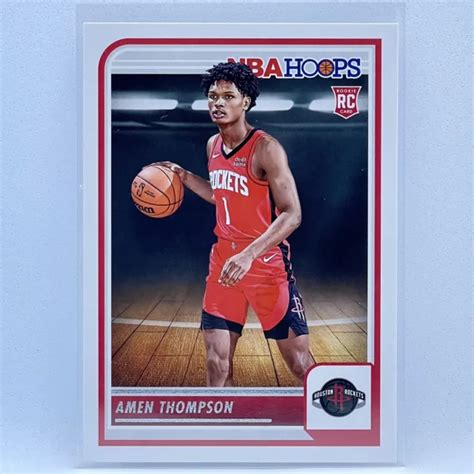 Carte Recrue Amen Thompson Rc Houston Rockets Panini Nba Hoops