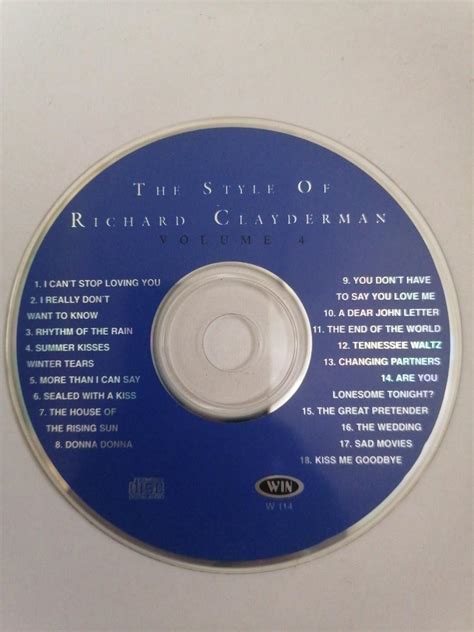 The Style Of Richard Clayderman Volume 4 Hobbies Toys Music Media