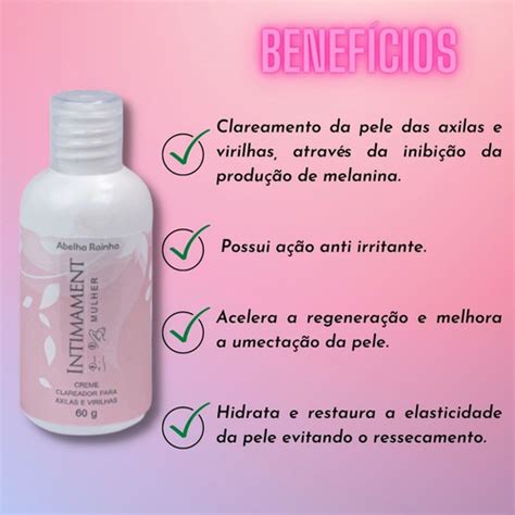 Creme Clareador De Axilas E Virilhas Intimament 60g MercadoLivre