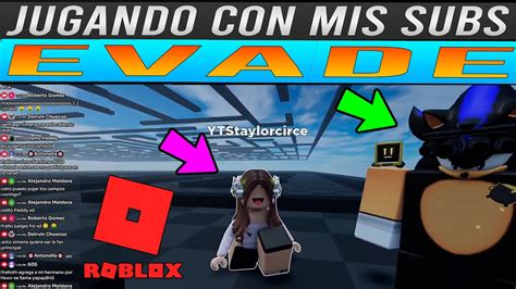 En Evade Junto A Mis Suscriptores Roblox Con Subs Gameplay Espa Ol