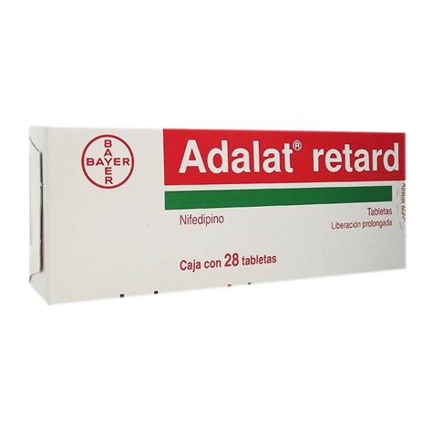 Adalat Retard 20 Mg Tabletas 28 Pzas Walmart