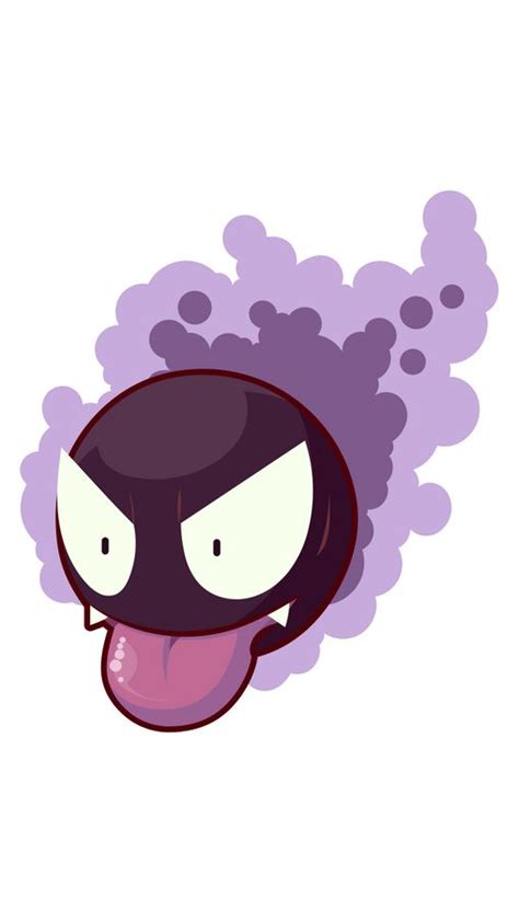 Pokemon Gastly Shows Tongue Sticker | ポケモン ゴースト, イラスト, ポケモン