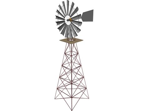 Windmill for Farm 3D Model - 3DCADBrowser