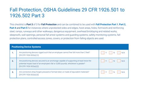 OSHA Guidelines 29 CFR 1926 501 To 1926 502 Fall Protection Part 3