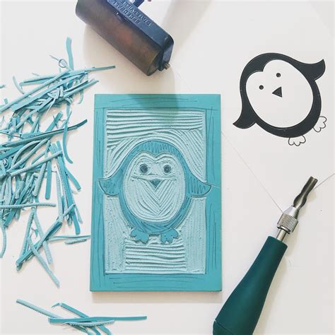 richie designs: Printing your own holiday cards with linoleum prints