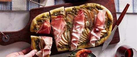 Prosciutto And Pear Flatbread Pillers