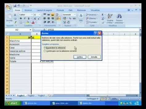 Tutorial Celle Excel Lezione 15 Come Ordinare In Modo Crescente O