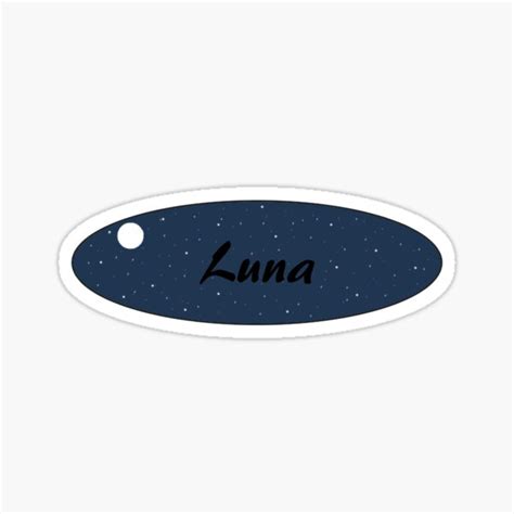 Luna Name Sticker Sticker For Sale By Zesty Cucumber Redbubble