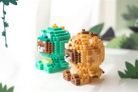 LINE Friends Brown Dinosaur Giraffe 3D Perler Bead Pattern Etsy