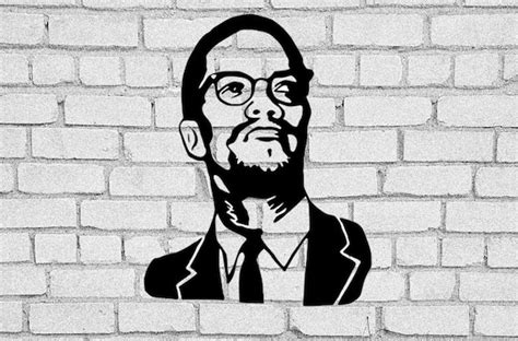 Malcolm X Stencil