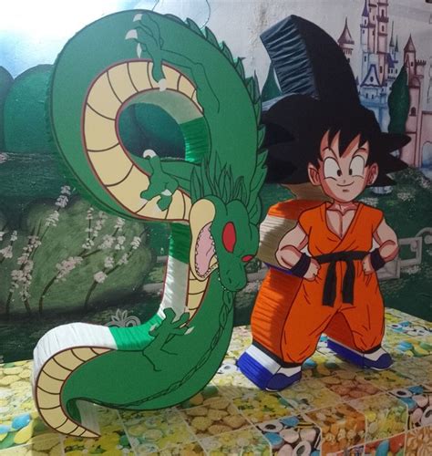 Piñata número 9 dragón Shenlong y Goku Fiestas infantiles para niños