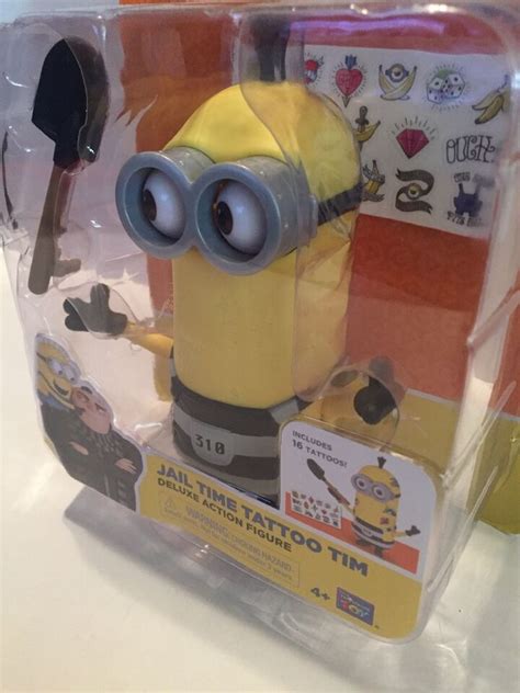 Despicable Me Action Figure Jail Time Tattoo Tim Deluxe Poseable Nip