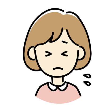 困っている女性のイラスト 無料イラスト素材｜素材ラボ