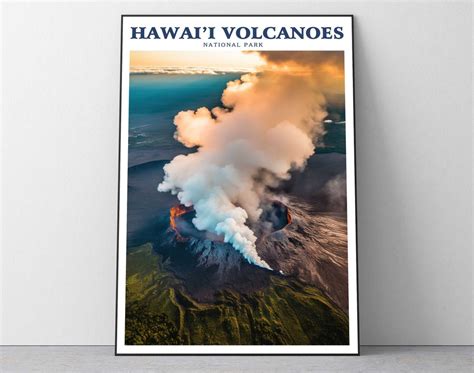 Hawaii Volcanoes National Park Poster Wall Art Hawaii Gift Travel