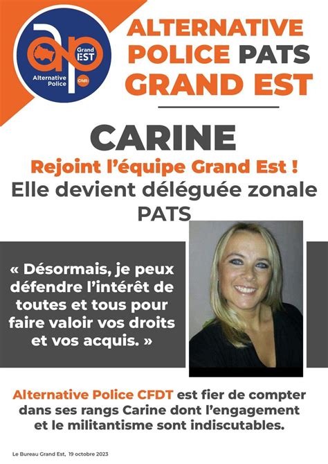 Grand Est nouvelle déléguée zonal PATS Alternative Police