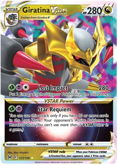 Giratina Vstar Lost Origin Pokemon Card