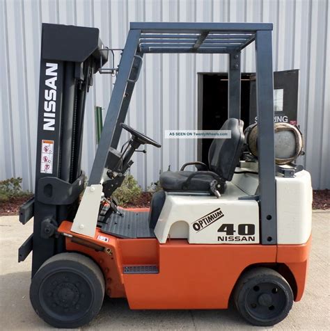 Nissan Model Cpj02a20pv 2001 4000lbs Capacity Great Lpg Cushion Tire Forklift