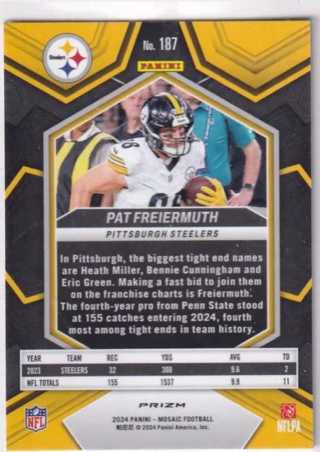 Panini F Tbol Nfl Mosaic No Pat Freiermuth Silver Prizm Eur