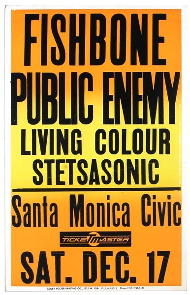 Lot Detail - Vintage Public Enemy Concert Poster