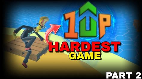 Playing Worlds Most Hardest GAME One Up Pt 2 YouTube